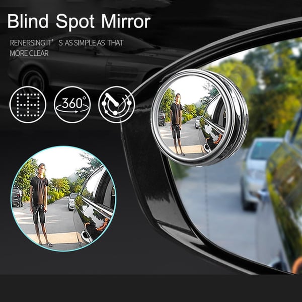 2 Pcs Round Blind Spot Mirrors – Wide-Angle View