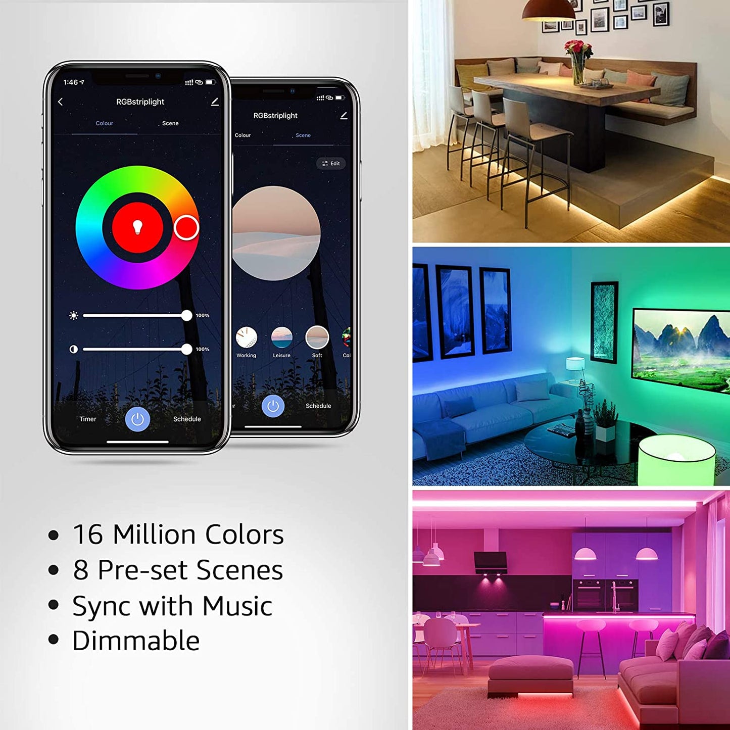 Smart RGB LED Strip-  App & Voice Control!